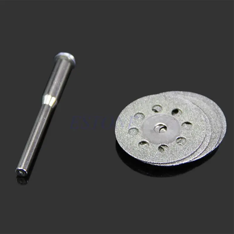 5PCS Mini for Sharp 22mm Tools With A Rod Rotary Diamond Cutting Discs Disks Dropship 0 38mm superfine diamond wire cutting saw for jade metal marble dropship