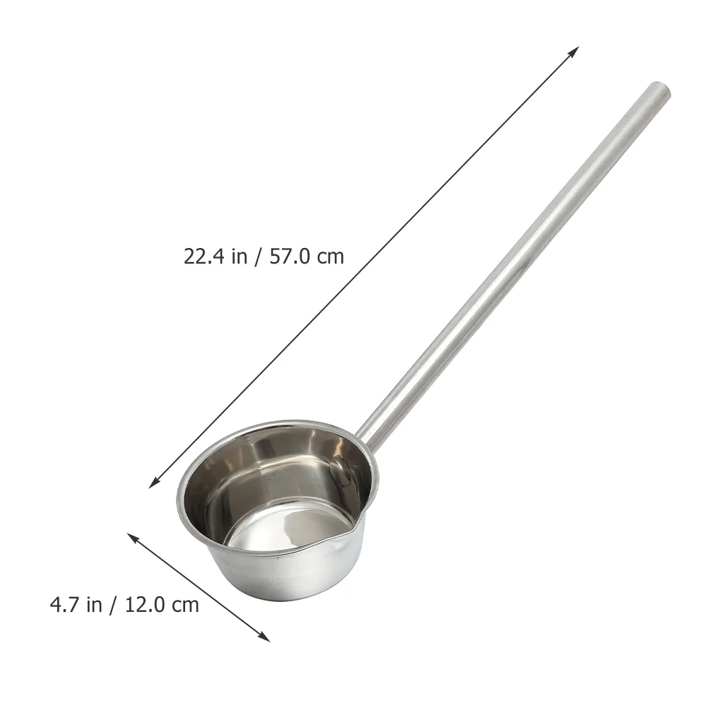 Stainless steel ladle Water Ladle Long Handle Ladle Stainless Steel Garden Watering Dipper Household Supply Spoon Kitchen Water Scoop