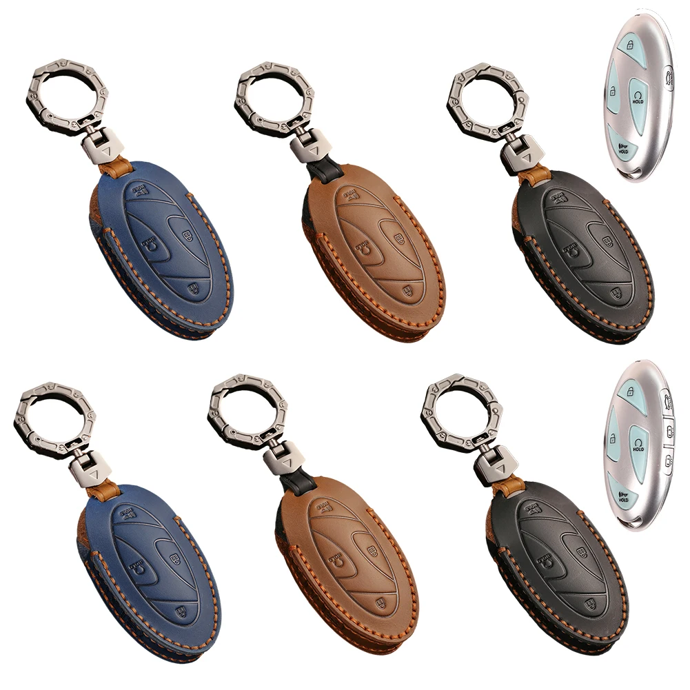 1set Rhinestone Decor Keychain & Car Key Case Compatible With Hyundai, Key  Fob Cover