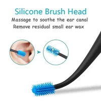 Double Silicone Soft Head Rotary Screw Earpick Ear Picking Tool Massage Ear Cleaner Earscoop Rod 1