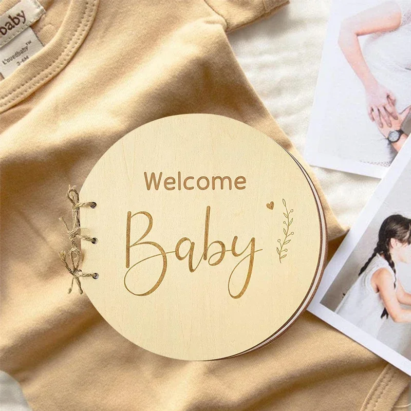Baby Shower Guest Book Wooden Guest Book Keepsake Adult Kids Birthday Party Supplies Wedding Welcome Sign Baby Decoration