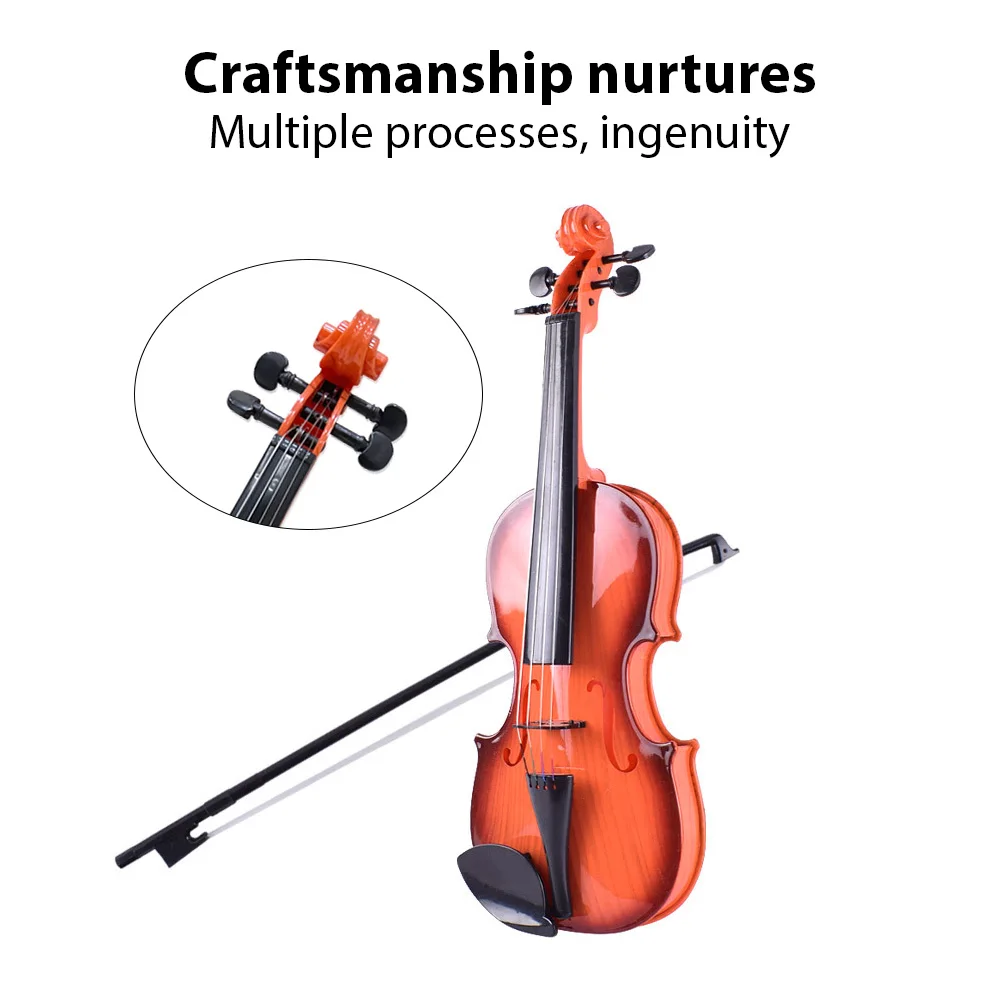 Simulated Violin Music Practice Violin for Beginners Kit Exquisite Workmanship Performance Props Gifts Adjustable Strings