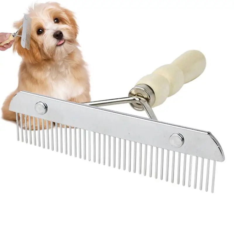 

Pet Hair Comb metal cats Dogs Grooming Comb Multi-functional pets hair cleaning grooming brush with handle pets supplies