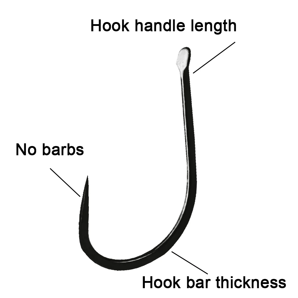 Description Picture 4 of itemEUPHENG 12pcs Original CHINU Fishing Hook Barbless Sharp Hook High Carbon Steel Sea Fishing Carp Fly Fishing Tackle