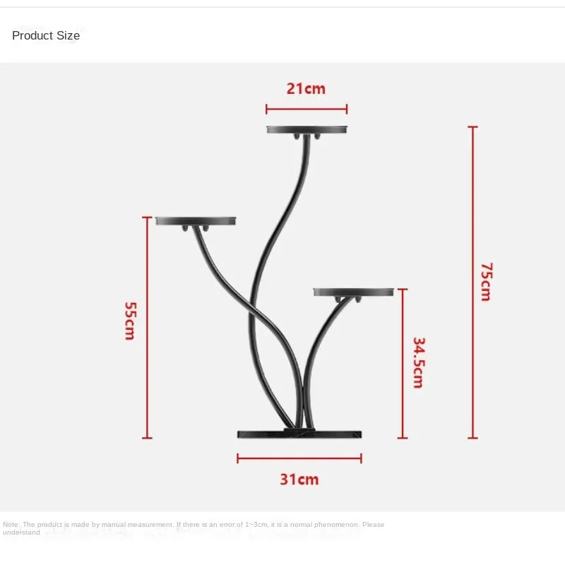 Modern Minimalist Slate Flower Rack, Floorstanding Wrought Iron Plant Stand, Balcony Succulent Green Radish Holder