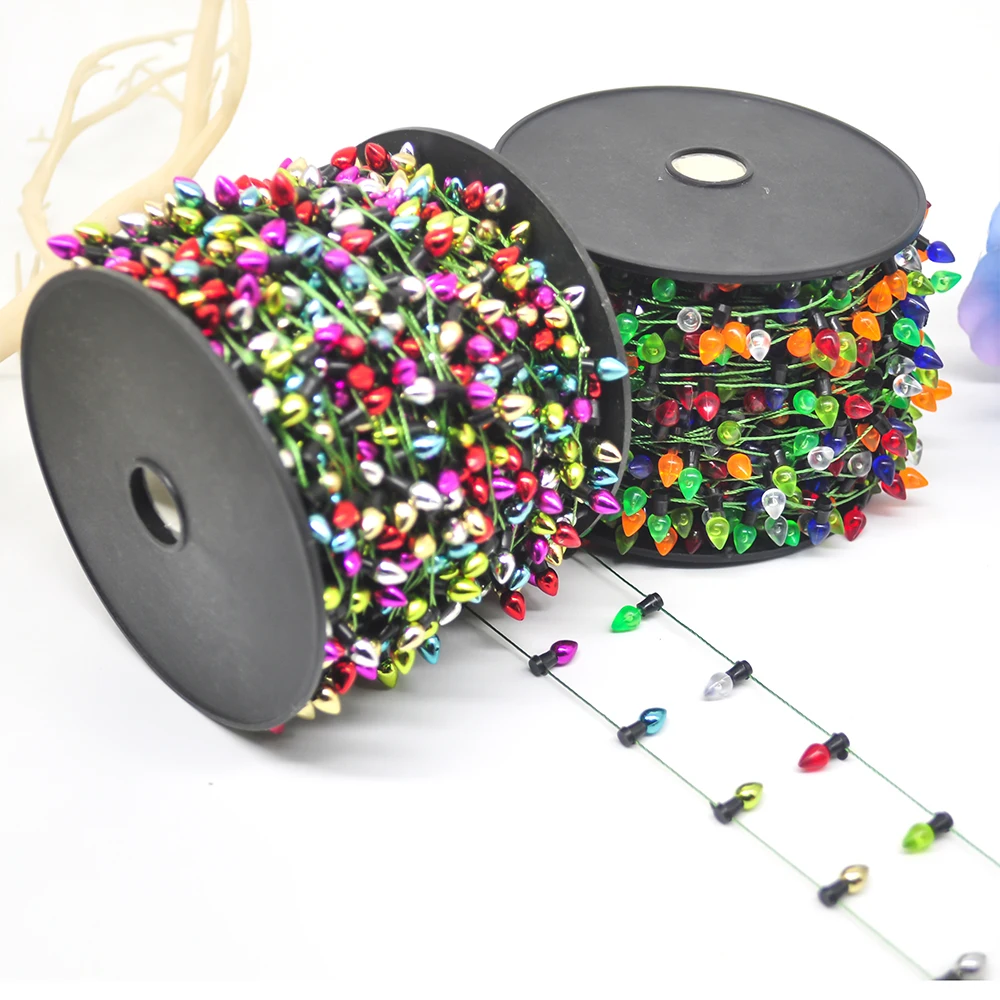 50 Meters Christmas Garland DIY Small Bulbs String No Electricity Colorful Home Decorations Xmas Tree Ornaments Party Supplies christmas tree decoration