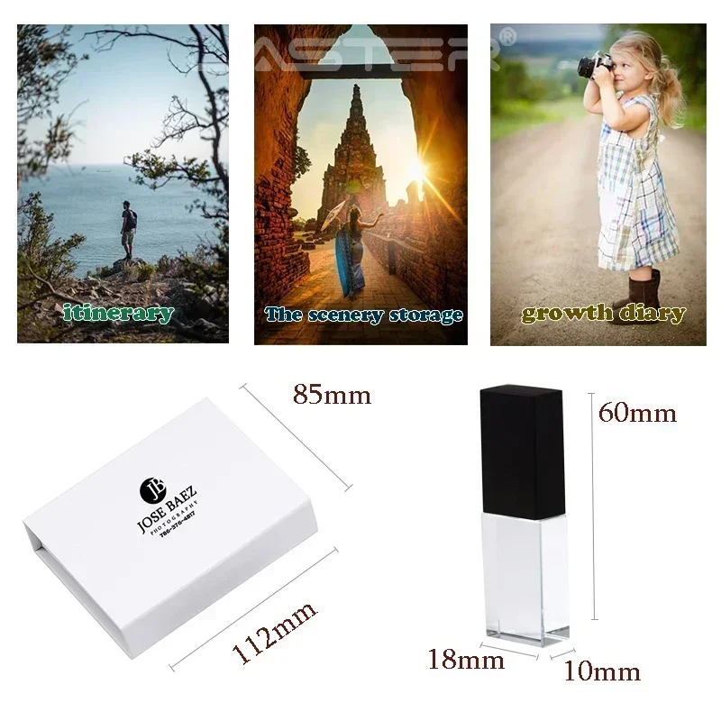 Jaster-crystal Usb 3.0 Flash Drives Pen Drive de Alta Velocidade Logotipo Livre Memory Stick Presente Criativo u Disk 32gb 64gb 128gb 10 Pcs Lot - Imagem 6