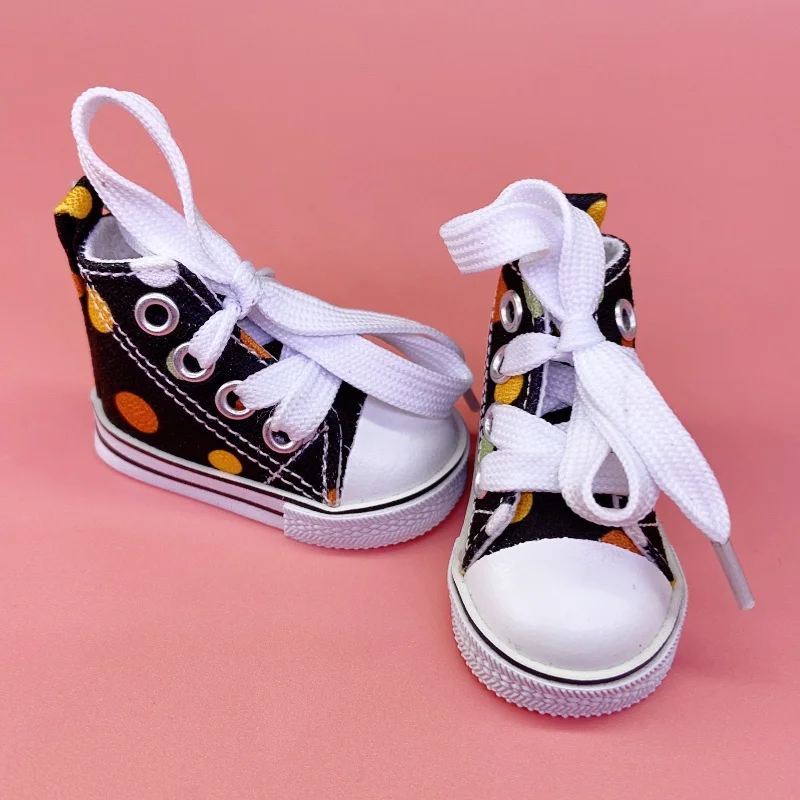 Doll Shoes Tilda 6cm Canvas Sneakers For Dolls Paola Reina Minifee,Mini Toy Gym Shoes 1/4 Bjd Doll Sports Shoes Accessories for Dolls Toys