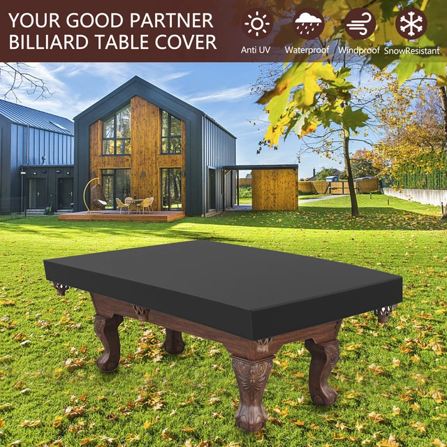 Xujuika Housse Billard Extérieur | Bâche De Protection Pour Table De Billard | Housse Table De Billard | Housse De Billard Avec Cordon De Serrage | Couverture De Table De Billard Imperméable