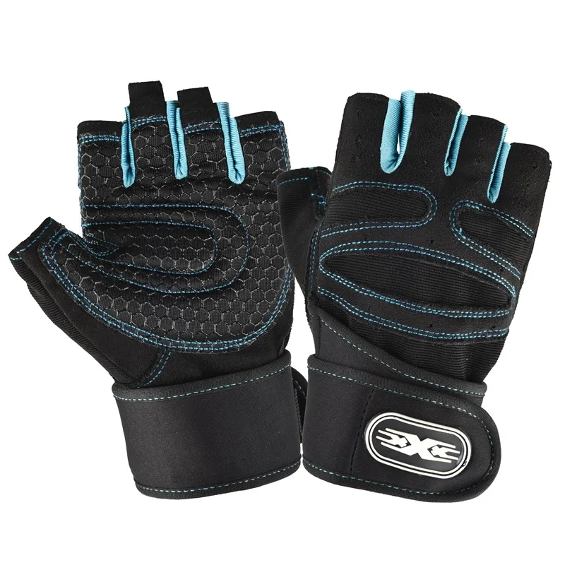 Gym Gloves Fitness Heavyweight Training Gloves Men Women Body Building Half Finger Non-Slip Gloves Wrist Weightlifting Sports 5