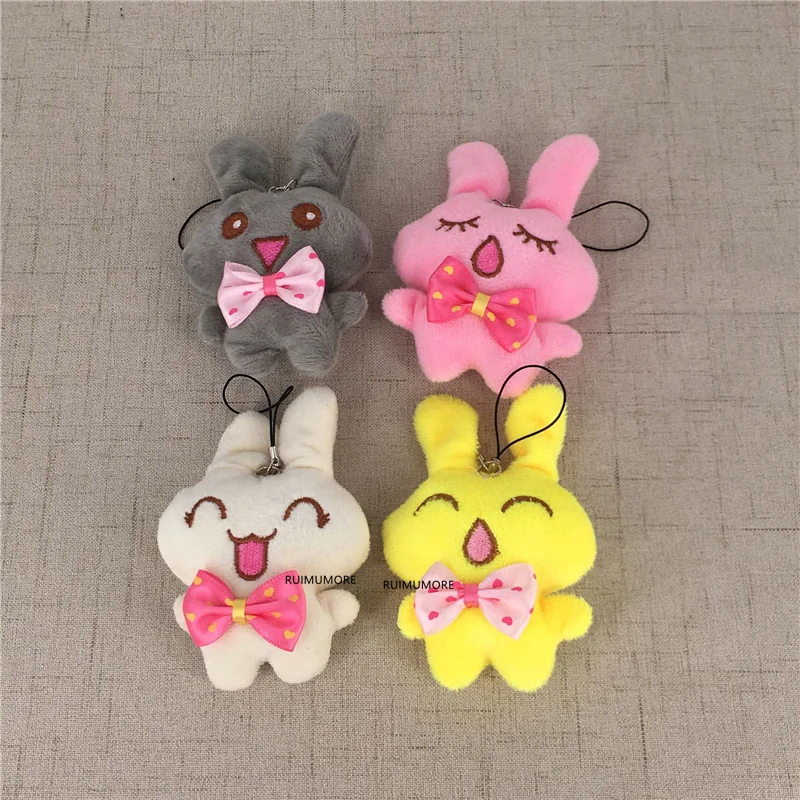 

9cm Soft Stuffed Rabbit Plush Toys Mini Bow-tie Sitting Bunny Dolls Small Gift for Party Wedding Keychain Pendant Doll Girts