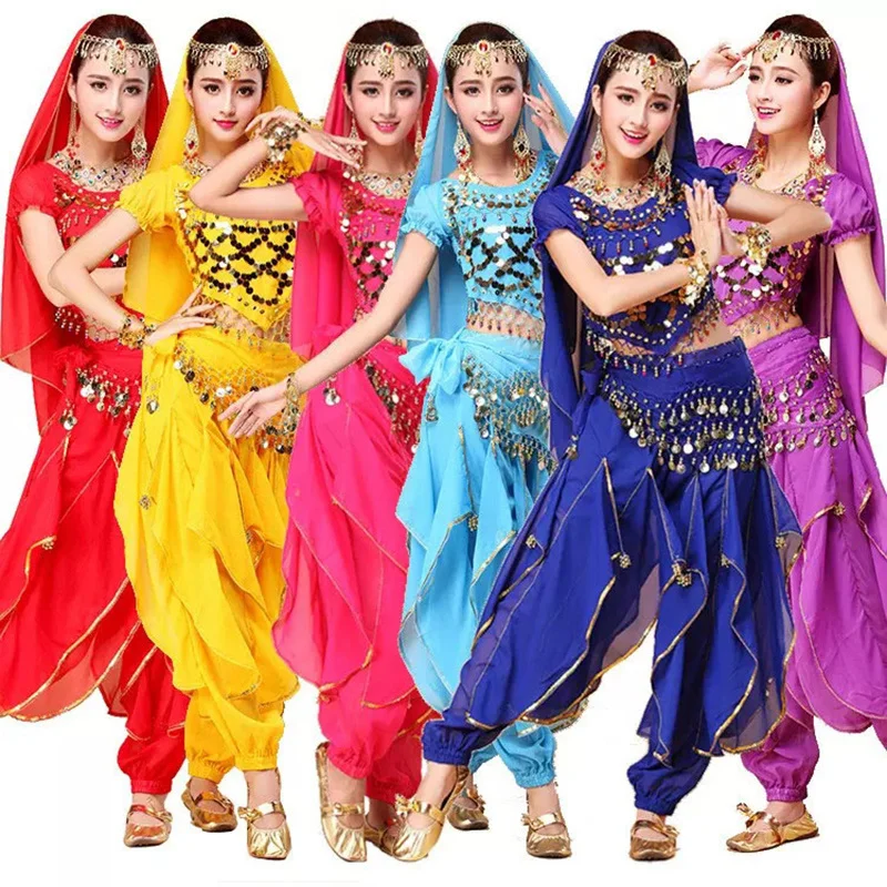 

4PCS Carnival Belly Dance Costume Egyption Egypt Belly Dance Costume Women Bollywood Sets Indian Bellydance