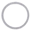 Wong Rain Luxury 100% 925 Sterling Silver VVS1 3EX D Color Real Moissanite Diamonds Gems 4MM Tennis Chain Necklace Jewelry GRA 2