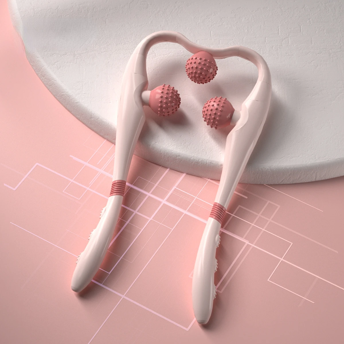 

3-ball Rolling Cervical Massager Electric Neck Kneading Massage Tool 3D Ball Rolling Massage Clip Home Neck Pain Relief Massager