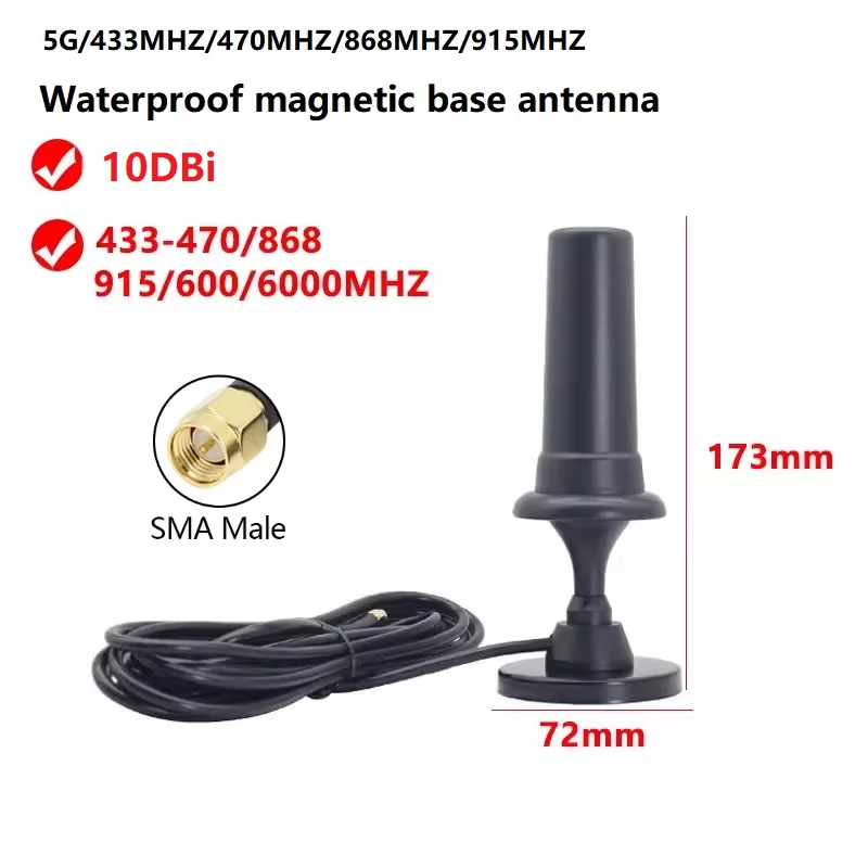 BOOBRIE Antenna10 - 12dBi 4G Outdoor Dual SMA Maschio Con Cavo 5m RG174 - Foto 8