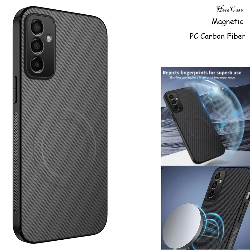 Carbon Fiber Slim Matte Magnetic Shockproof Phone Case - Camera Protective Cover