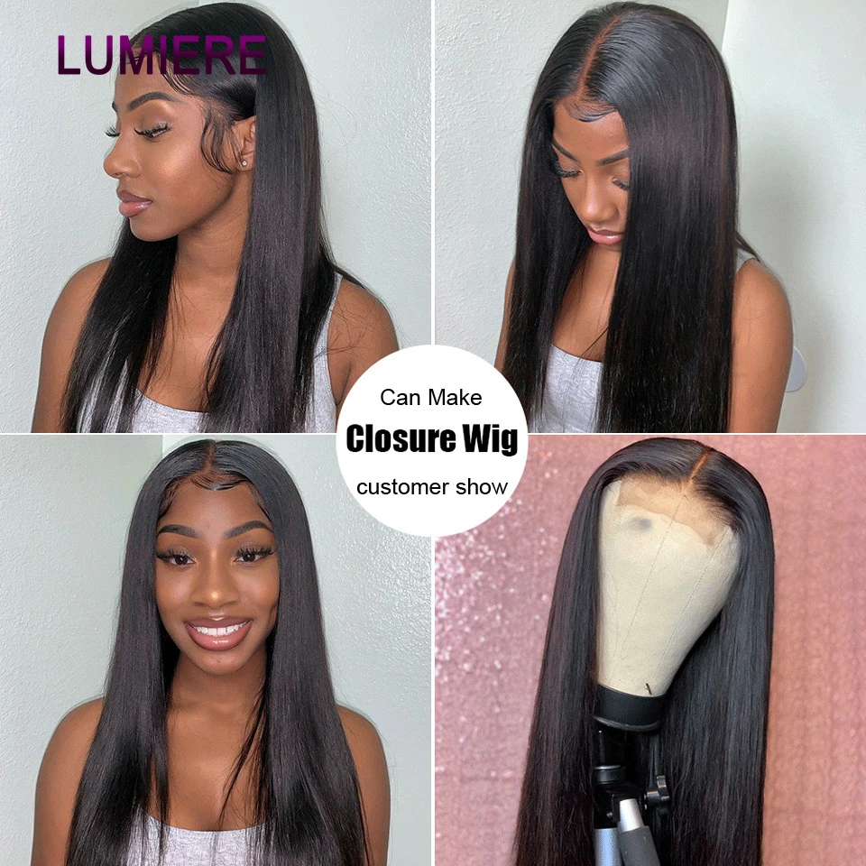 8-24Inch HD Transparent Lace Frontal Closure Only Brazilian Bone Straight Human Hair 13x4 Lace Frontal 4x4 5x5 6X6 Closure