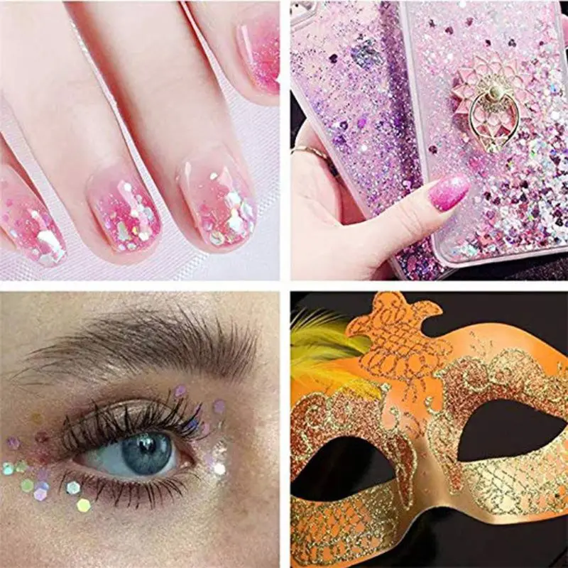 34 혼합 색상 수지 주조 금형 glitters 장식 조각 안료 대형 키트 메이크업 쥬얼리 필링 네일 아트 쥬얼리 만들기 124a