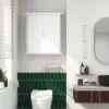 Bathroom Wall Cabinet, Over The Toilet Space Saver Storage Cabinet, Medicine Cabinet with 2 Door & Adjustable Shelves, Cupboard 2