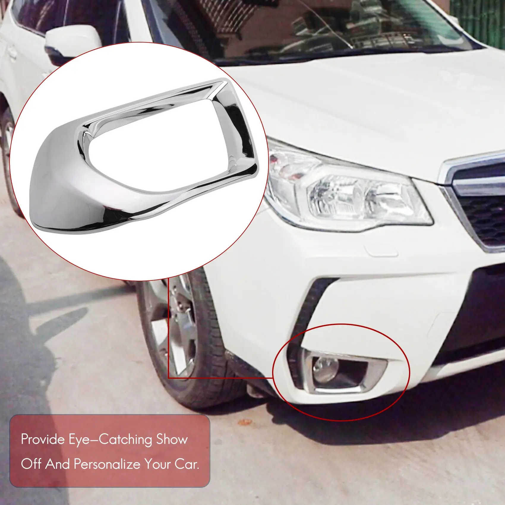 for Subaru forester SJ 2014 2015 2016 Chrome Front Fog Light Lamp Bumper Foglight Cover Trim Frame Car Styling Molding 2 for Subaru forester SJ 2014 2015 2016 Chrome Front Fog Light Lamp Bumper Foglight Cover Trim Frame Car Styling Molding 2