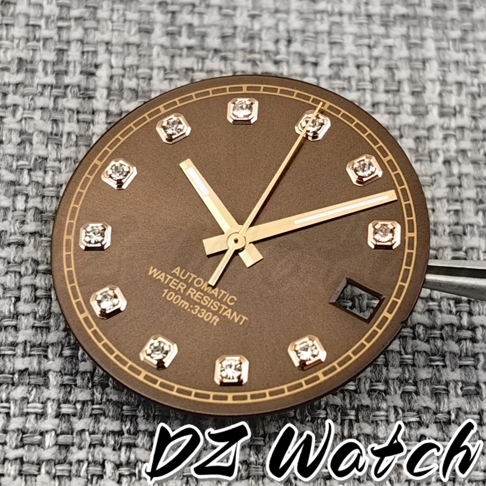 Sunburst Pink Gold Green Dial with Diamond Index and Date - Premium Automatic Watch Enhancement