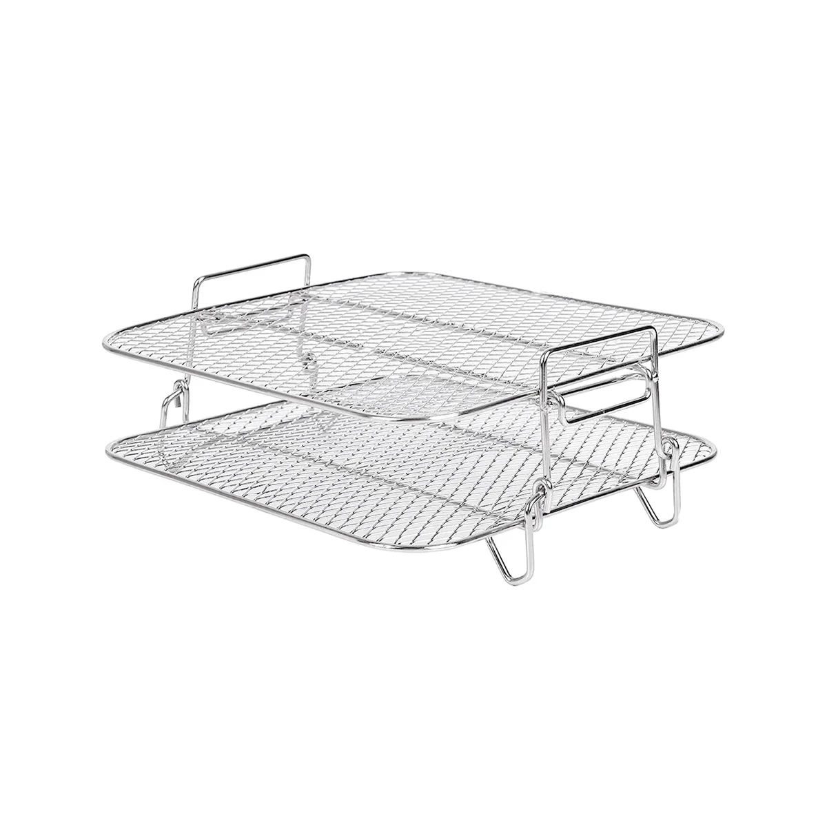 Air Fryer Rack for Cosori 5.5L Air Fryer 2 Tier Fryer Grill Shelf Dehydrator Rack Square Air Accessories air fryer accessories