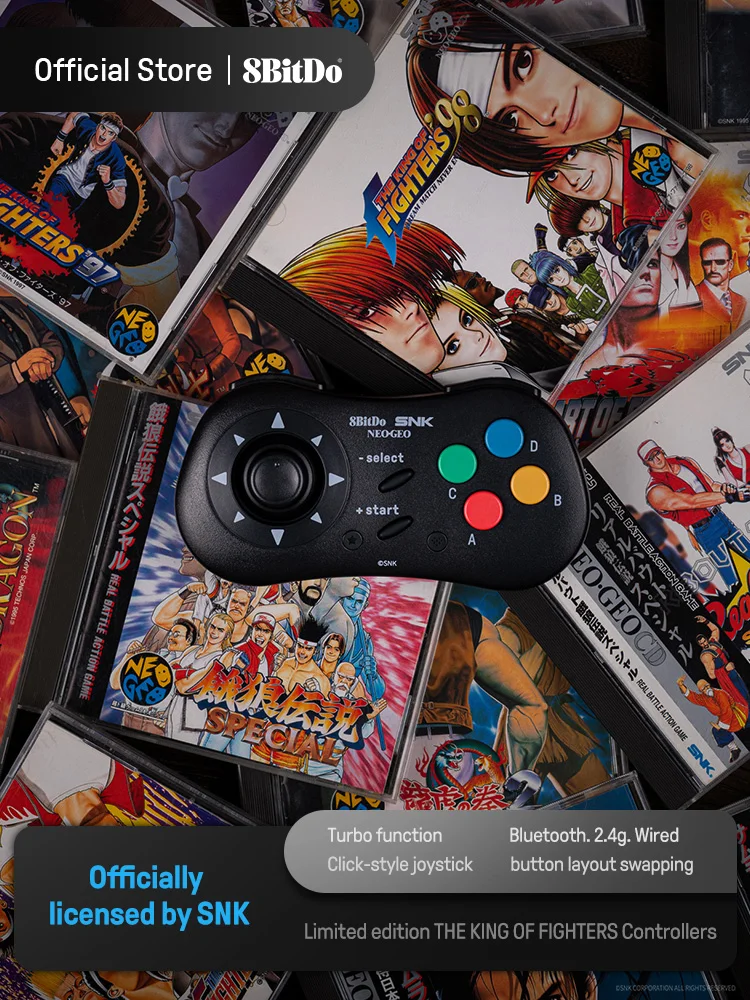 SNK Windows 10, 11, PC, ȵ̵  NEOGEO ̴  ׼ 8BitDo NEOGEO Bluetooth  е  Ʈѷ