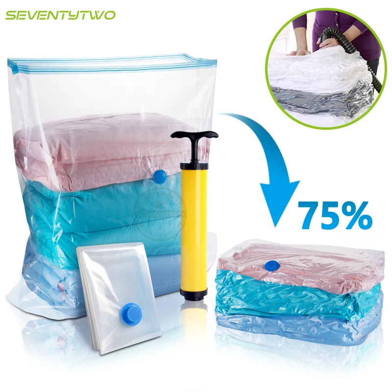 Vacuum Storage Bags Space Saver,Extra Large Sealer Bag,Closet Organizers  for Bedding,Pillows,Down Jacket,Blanket Storage Bags - AliExpress