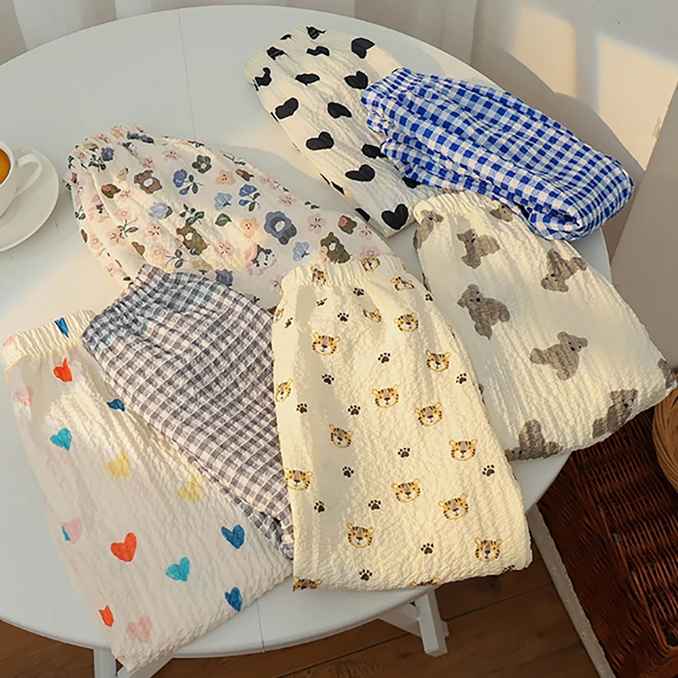 Lightweight and Durable Kids Summer Cute Pattern Print Anti Mosquito Pants Kids Bubble Pants for Boys and Girls in Korean Style