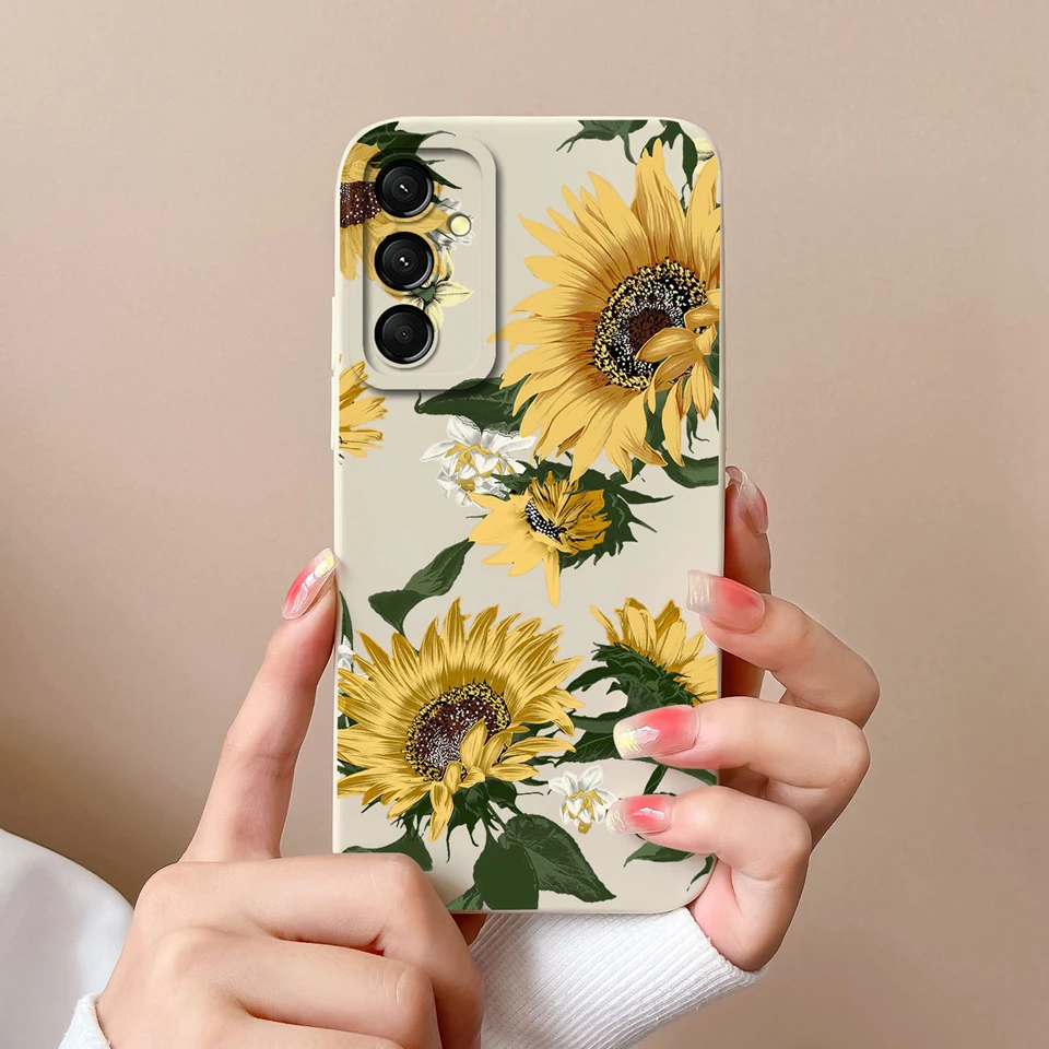 Beautiful Flower Mountain Liquid Shockproof Anti-Fingerprint Silicone Case