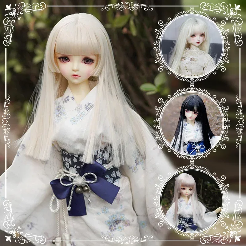 Fashionable 30cm/60cm Doll Wig Accessories BJD Doll Long Hair Short Hair Accessories (head Circumference 22-23/16-17.5cm)