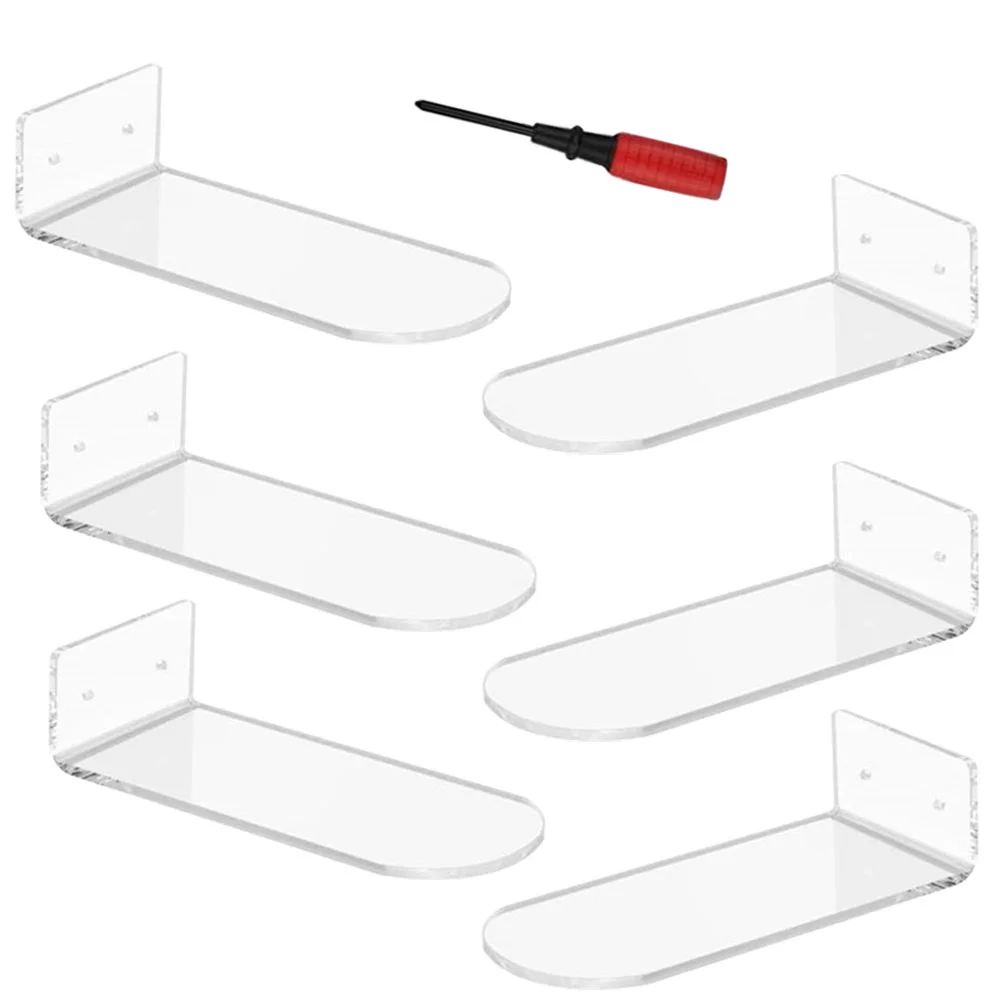 Acrylic Floating Shoe Rack Transparent Shelves 6 Pcs Hanging Organizers Wall Holder Display Stand Sports shoe rack shoe organizer shoe cabinet