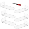 6 Pcs Acrylic Floating Shoe Rack Transparent Shelves Hanging Organizers Wall Holder Display Stand Sports 4