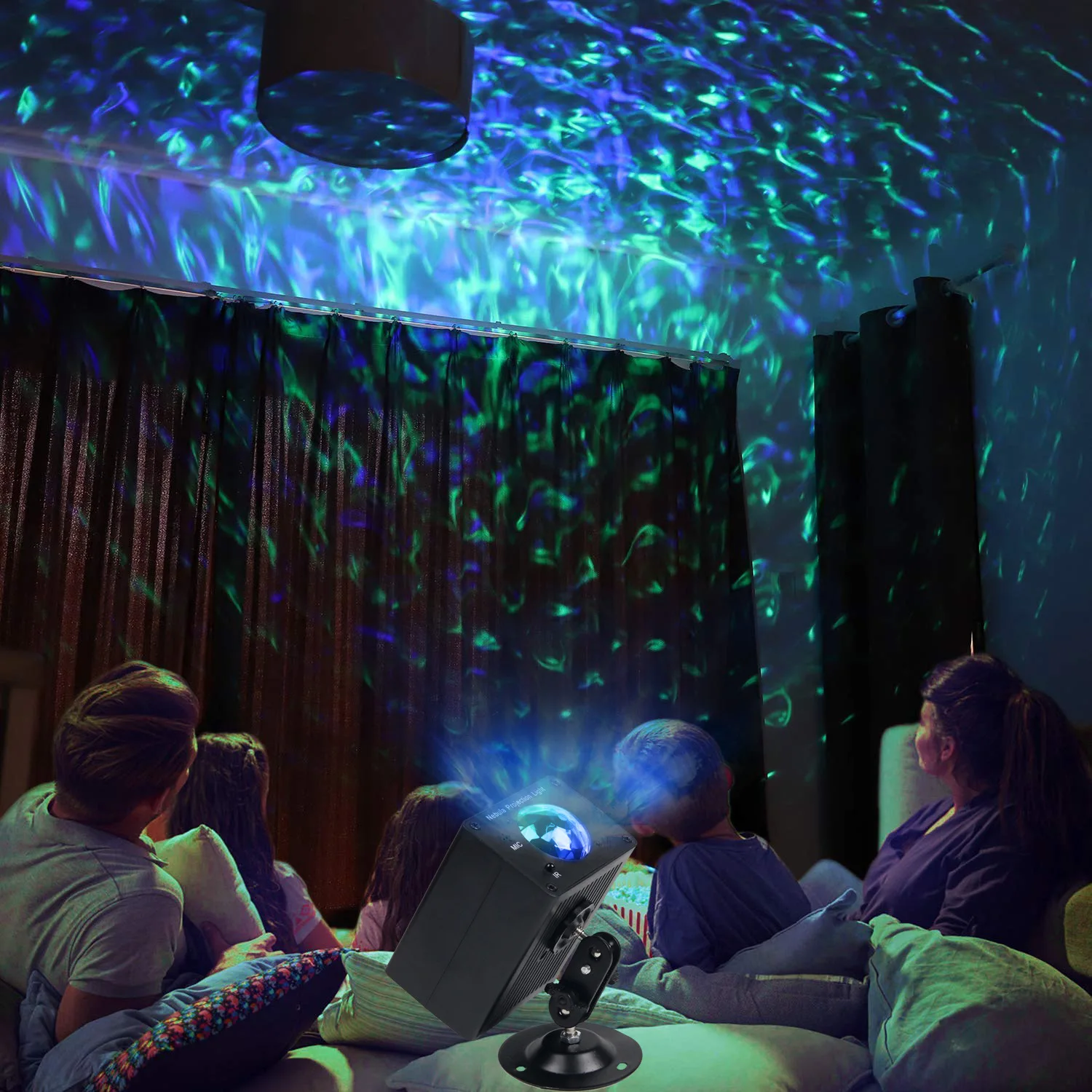 

New 16 color remote control LED water pattern light ocean stage light dynamic bar background wall washing holiday flame light