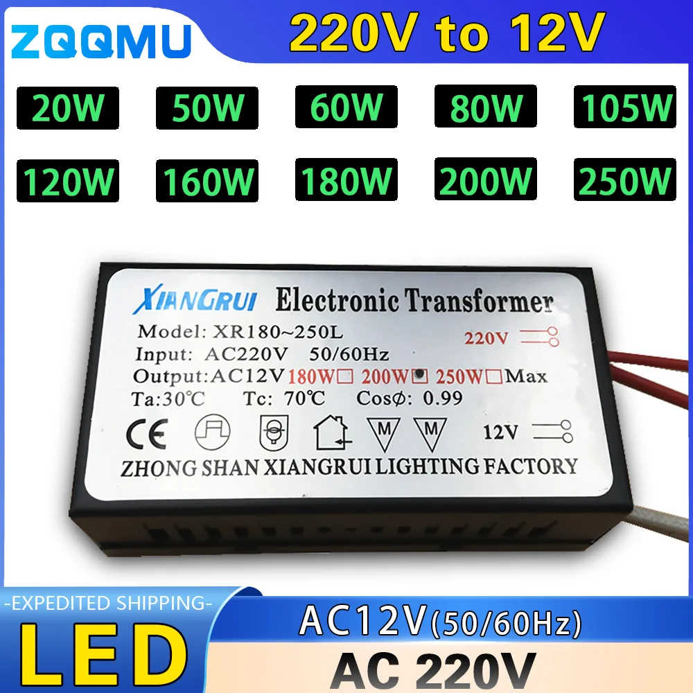 High-Power Metal Electronic LED Driver Power Supply, 220V