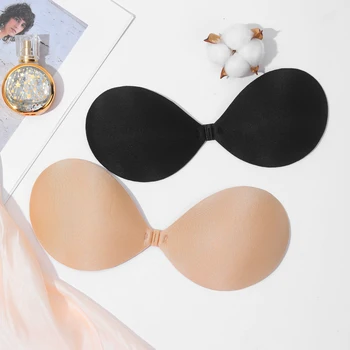 Sexy Sujetador Women's bra Invisible Push Up Bra Self-Adhesive Silicone Seamless Front Closure Sticky Backless Strapless Bra 1