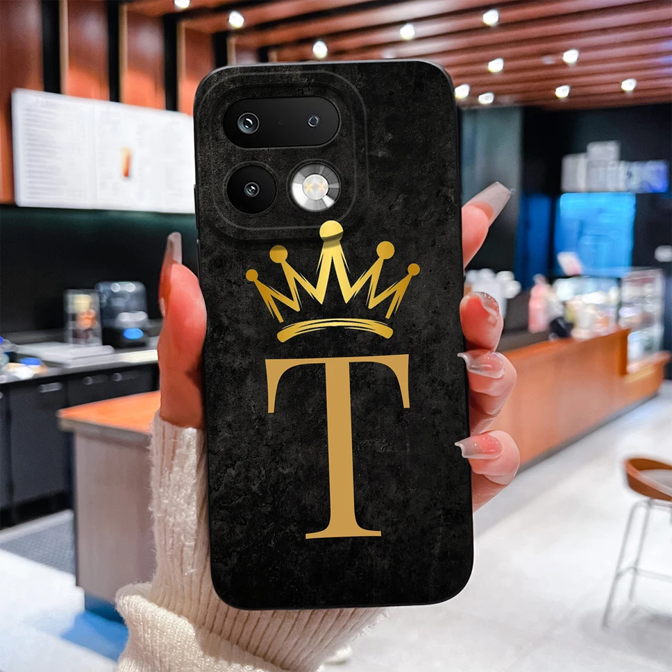 Fashion Crown Letters Shockproof Silicone Couple Phone Case