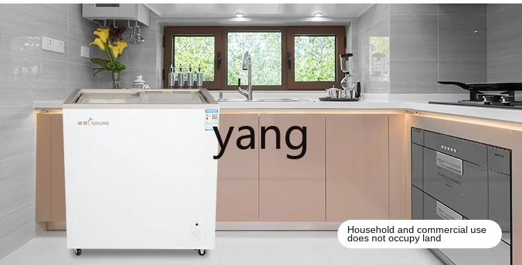 L'm'm Fresh-Keeping Quick-Freezing Low-Temperature Energy-Saving Storage Horizontal Refrigerated Display Big Freezer Commercial