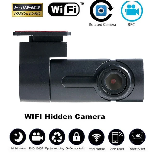 Mini caméra de tableau de bord cachée pour voiture, caméra de voiture,  moniteur de stationnement 24h, DVR WiFi, caméra Prada, enregistreur vidéo  automatique, 1080P - AliExpress