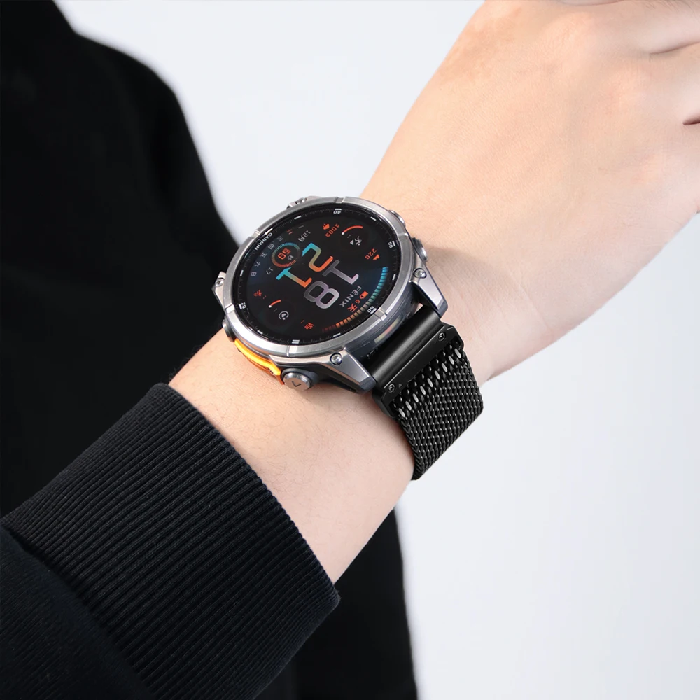 Premium QuickFit Milanese Loop Strap - Stainless Steel Magnetic Band, 22/26mm