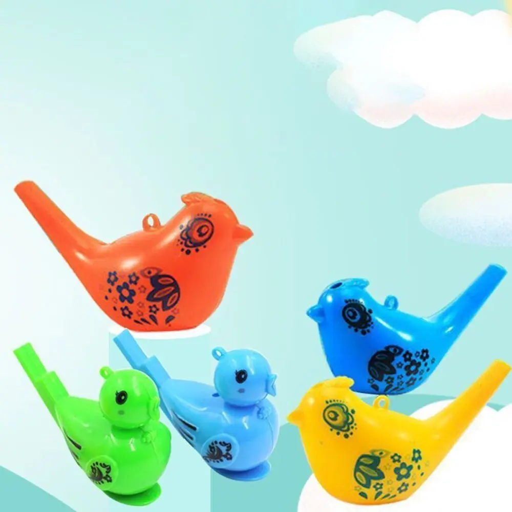Outdoor Sports Funny Water Bird Whistle Drawing Colored Party Whistles Random Novelty Musical Toy For Girls Boys 5PCS mini whistle