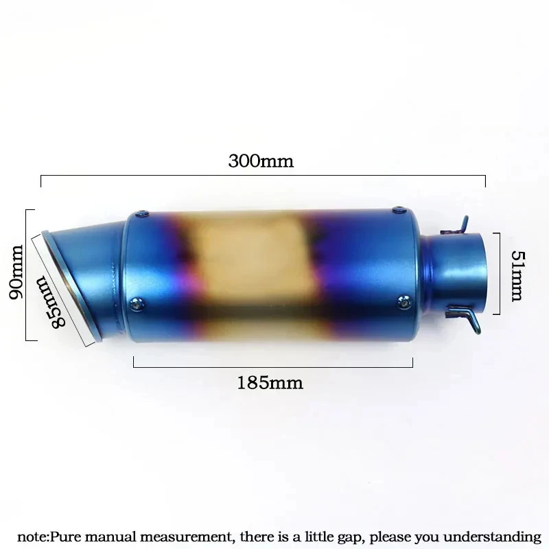 Motorcycle Exhaust 51/60mm Stainless Steel Project Carbon Fiber with DB Killer for z900 R3 R25 MT07 MT09 R1 Z400 Z650