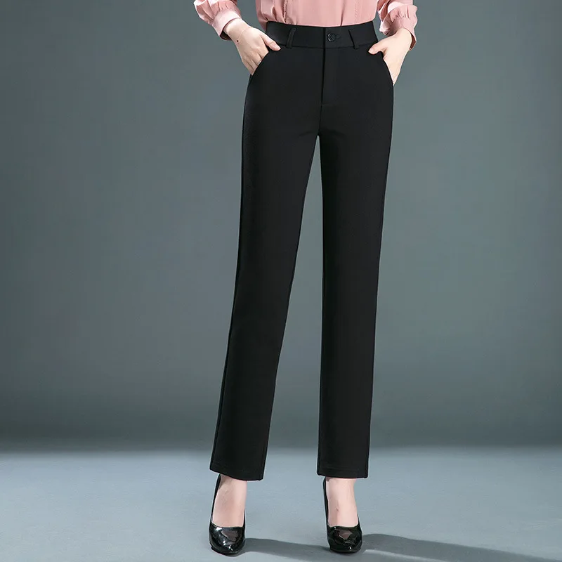 Oversize Spring and Autumn Loose Women's Casual Pants High-waisted Straight  Elastic Extra Large Size Fat MM Long Pants Summer