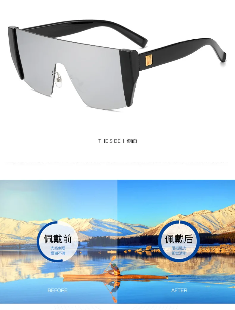 Classic Square Sunglasses For Women Flat Top Designer Shades Uv400_voghion.com