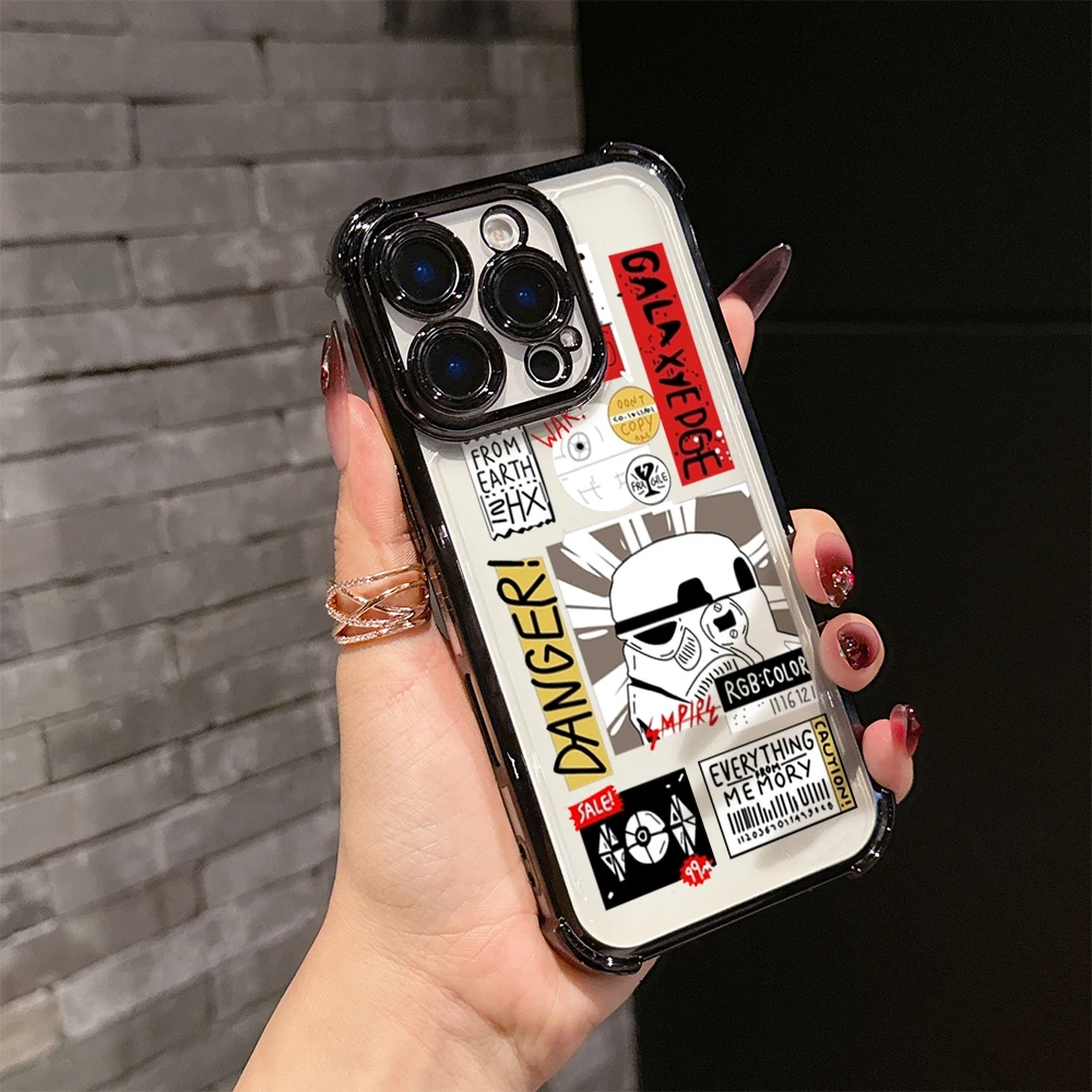 Cool S-Stars Wars Plating Anti-Fall Airbag Phone Case