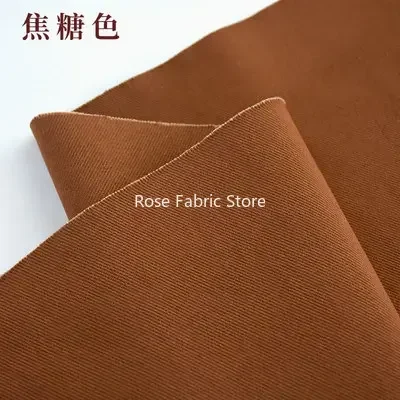 1 Meter Premium Cotton Twill Khaki Cloth Fabric - Carbon Brushed & Washed