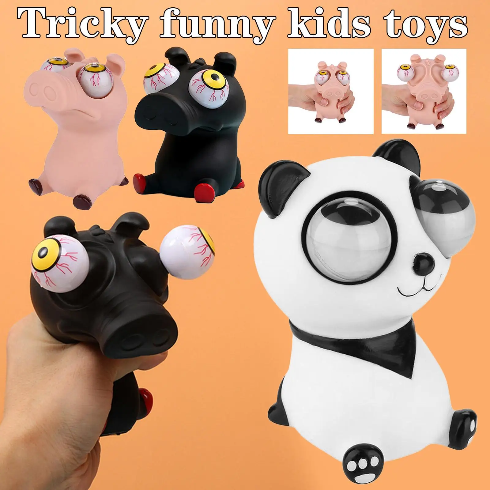

Creative Boost Pig Eyes Popping Squeeze Toys Adult Animal Toys Zombie Doll Tricky Anti-stress Squishy Toys Decompression Toys