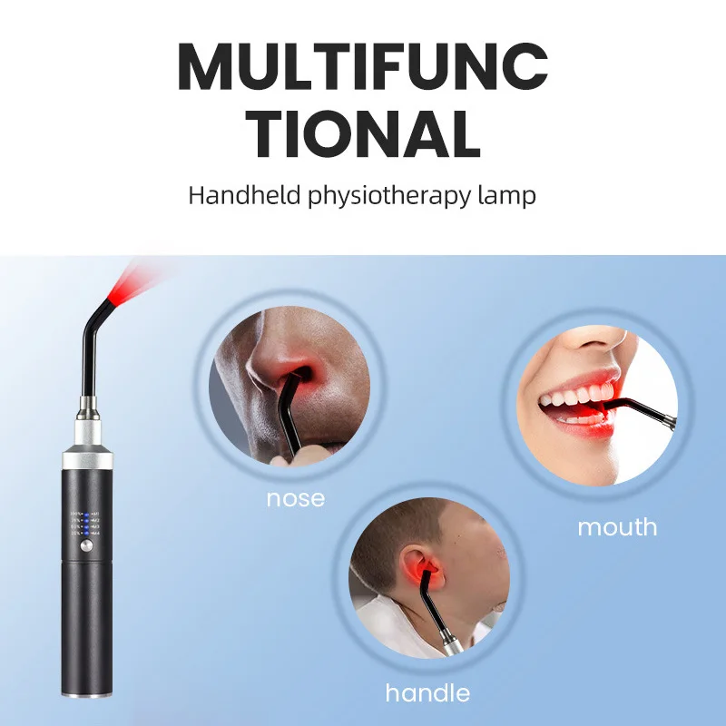 Cold Sore Treatment Device Infrared&Red Light Therapy Lamp for Canker Sore Lips Nose Ear Hands Joint Knee Feet Body Pain Relief - immagine 5