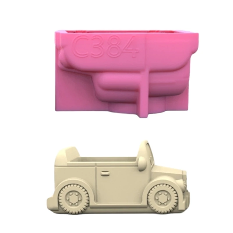

Geometric Small Motorcar Gypsum Silicone Molds Storage Box Mold for Making Succulent Plant Pot Flower Pot Pen Holder
