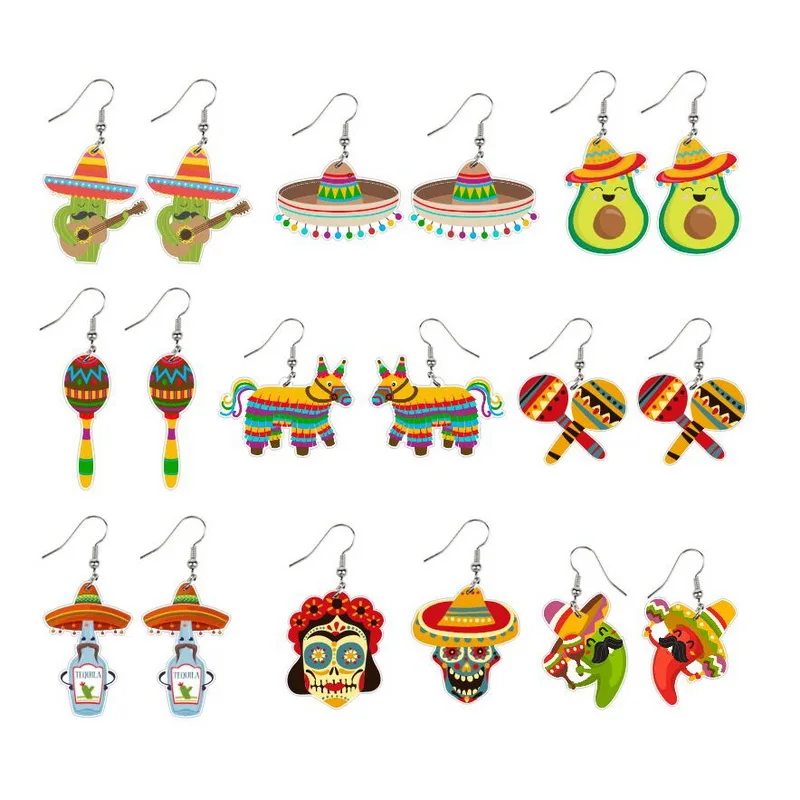 Cinco De Mayo Earrings For Women Handmade Beaded France